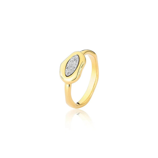 PLATINUM METALLIC DRUSE - RING - Drusy Shop