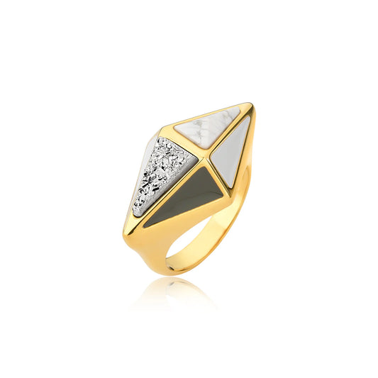 YAN091 - FACES RING - OPTICAL - AYLA