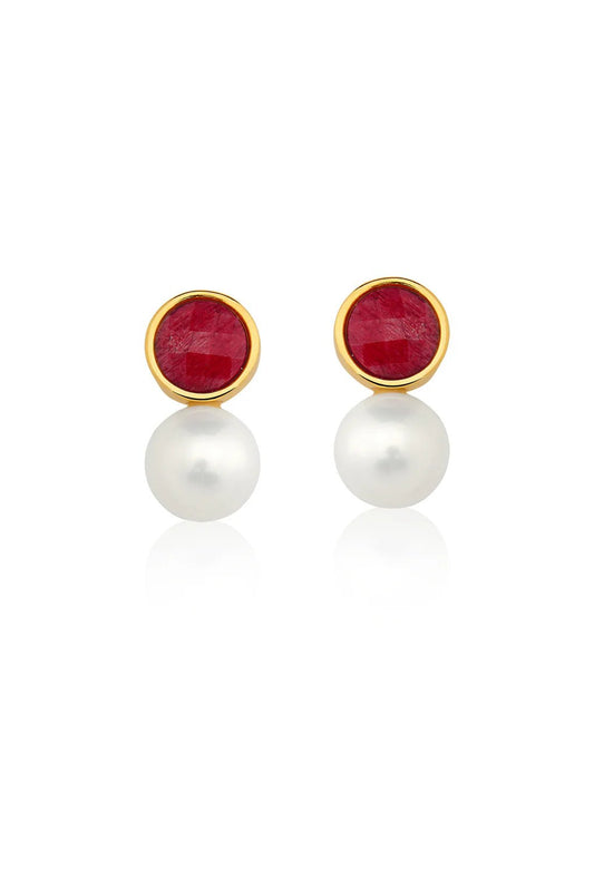 CHARLOTTE EARRING / RED - Drusy Shop
