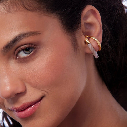 FLOAT HOOP EARRING - Drusy Shop
