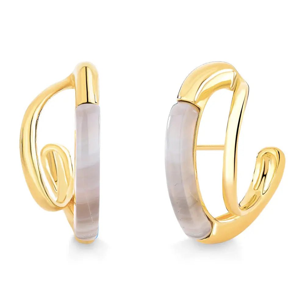 FLOAT HOOP EARRING - Drusy Shop