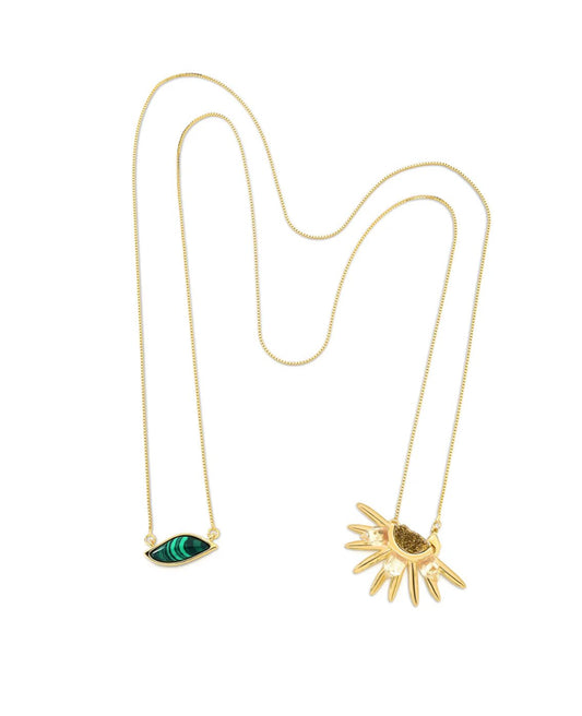 MD1913B - HELIANTHUS NECKLACE - Drusy Shop