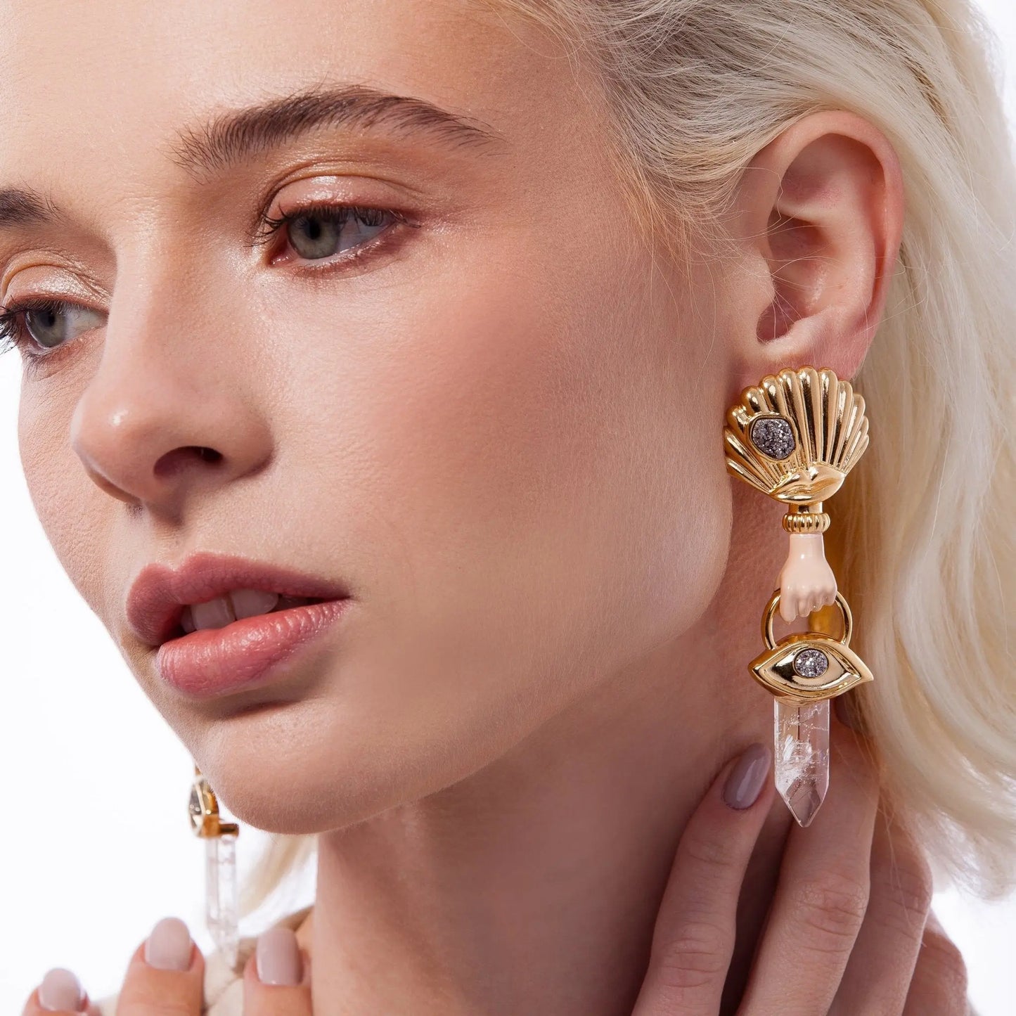 MD2277 - DORA EARRING - SURREABISMO VERAO - Drusy Shop