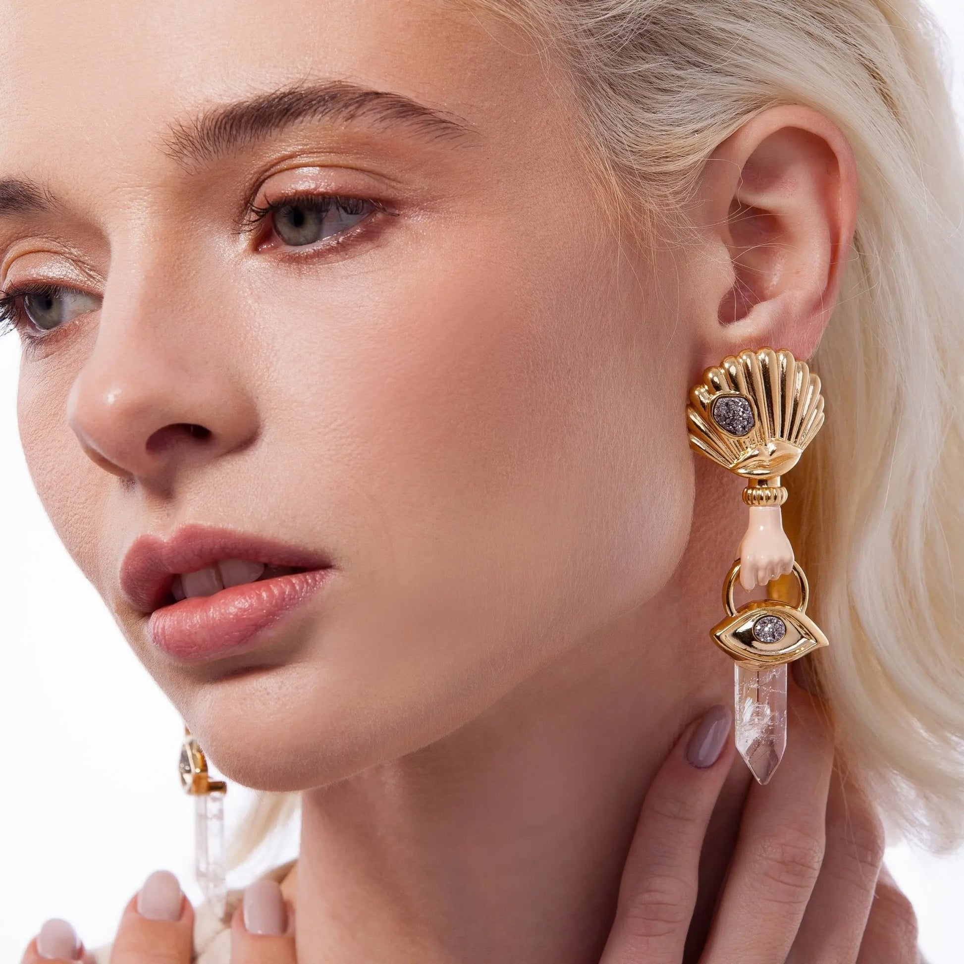 MD2277 - DORA EARRING - SURREABISMO VERAO - Drusy Shop