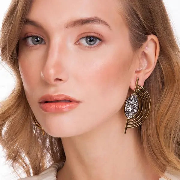 MD457 - Line Earring - ICONIC - Drusy Shop