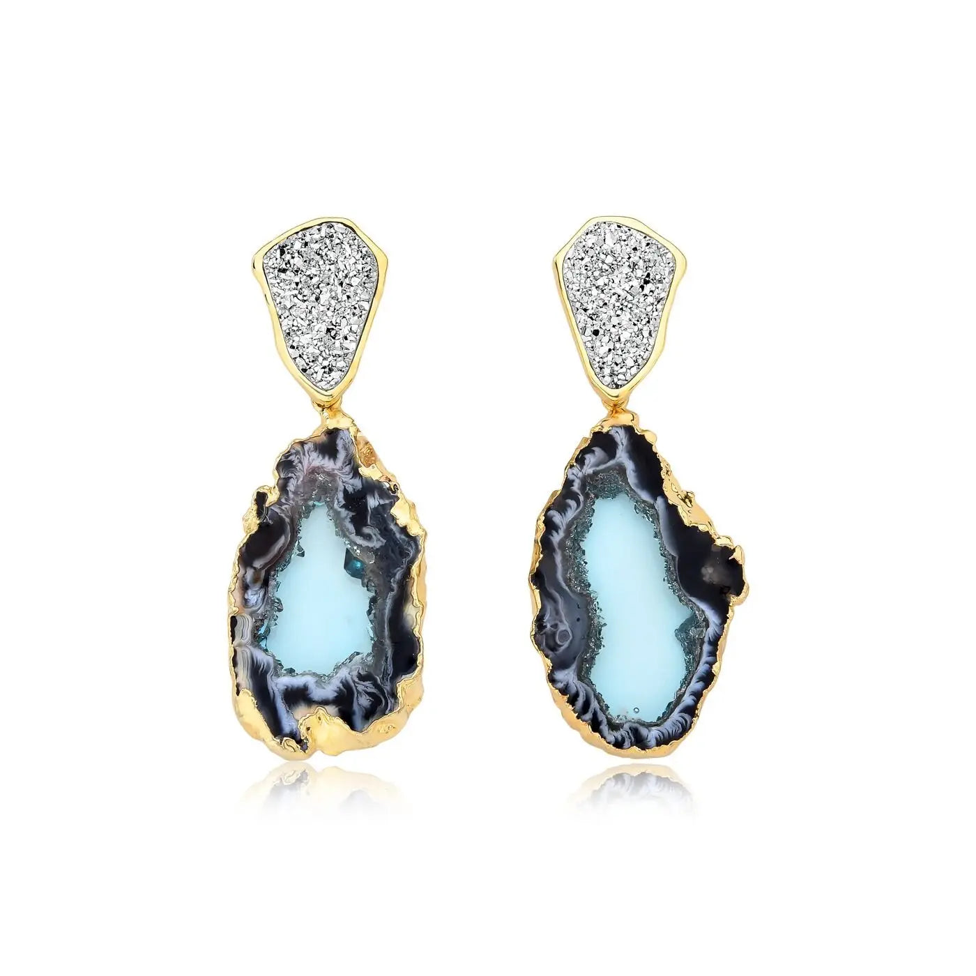 YBR190 - NASCENTE EARRING - ACQUA - AYLA - Drusy Shop